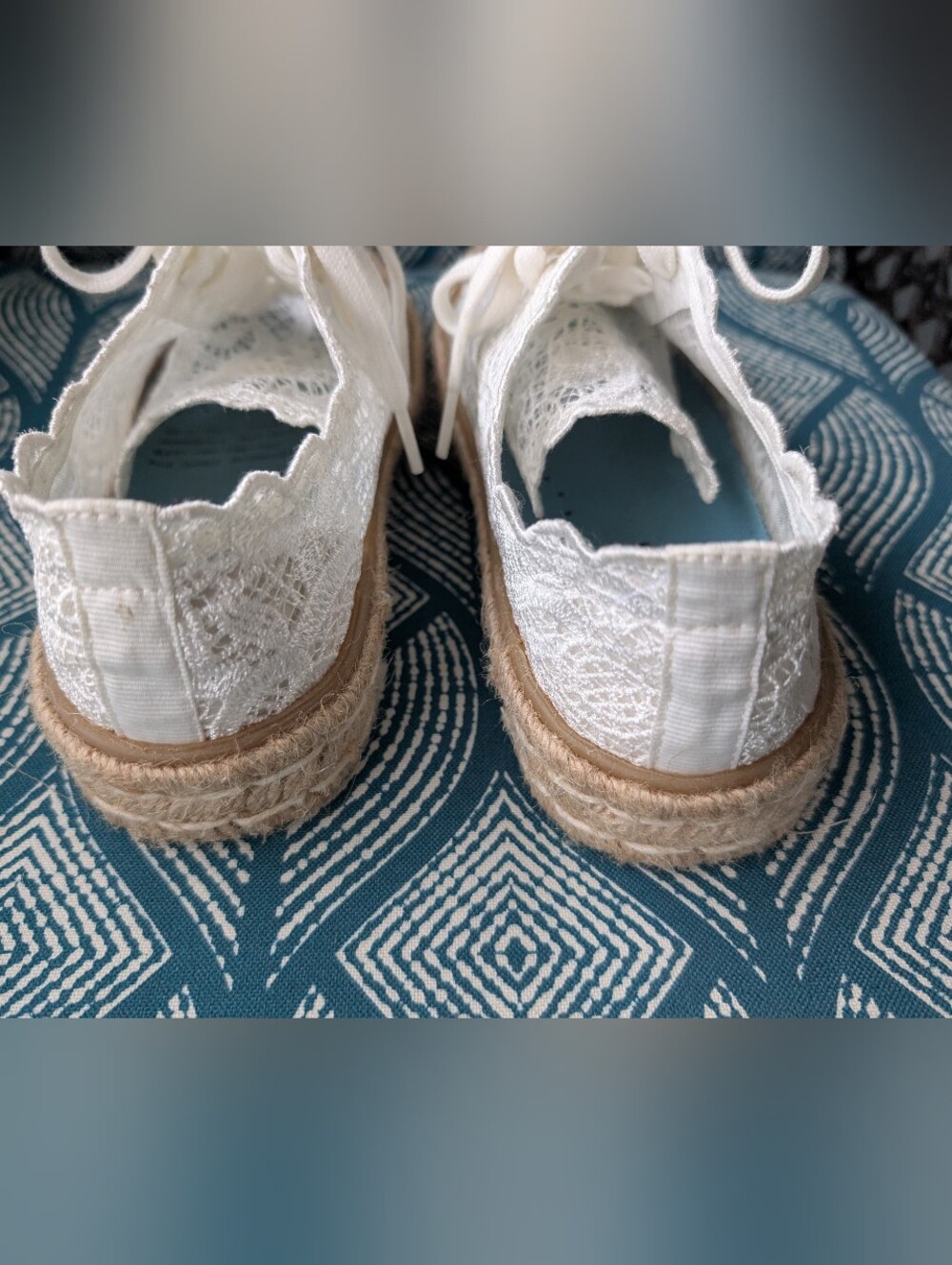 SeaVees White Lace Espadrille Sneakers 7.5 - Picture 6 of 10